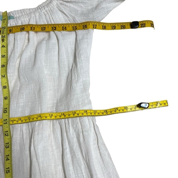 Judith March Cotton Gauze Bohemian Mini Dress With Dramatic Flared Sleeves Sz M - Picture 10 of 15